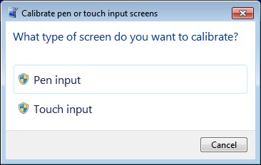 Selet Pen- of Touch-invoer