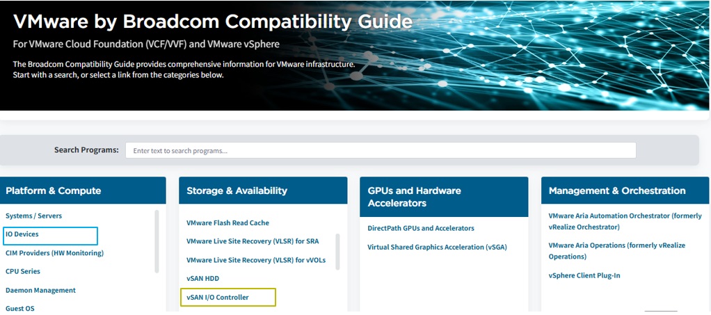 VMware by Broadcom Compatibility Guide
