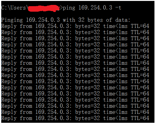 Running the ping command