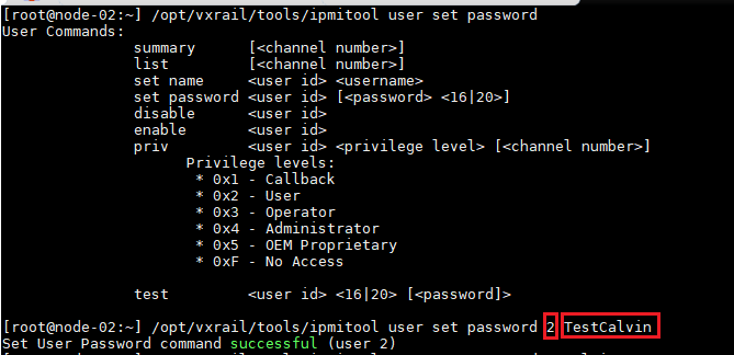 Screenshot showing that the password was set successfully