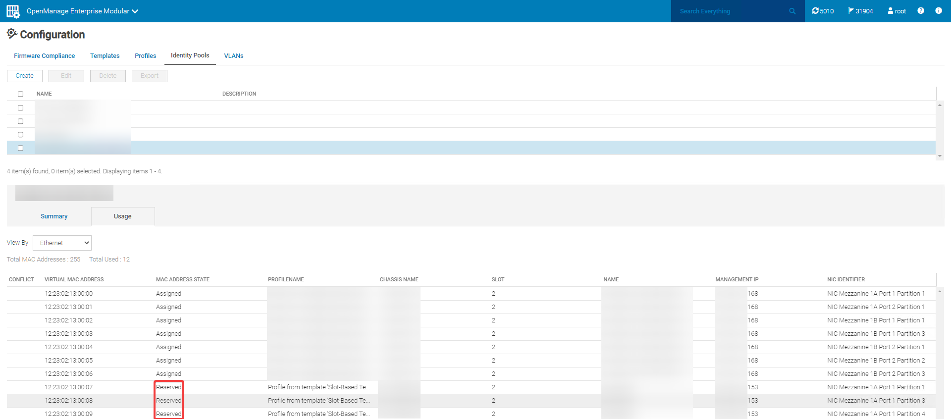 PowerEdge: MX7000 - Deploying a Slot-Based Template Shows the
