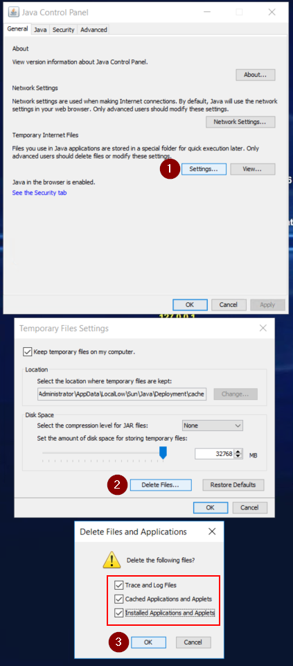 Etapas para limpar o cache NRE Java