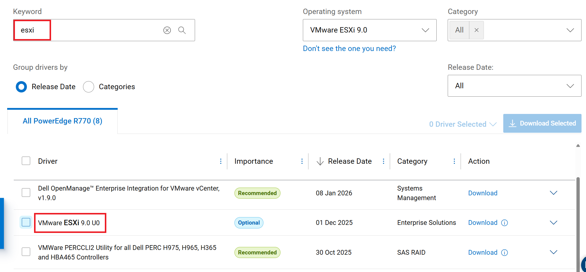 search for esxi