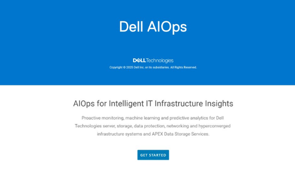 Dell AIOps 開始使用頁面