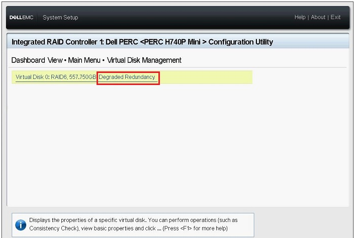 Przykładowy stan obniżonej nadmiarowości