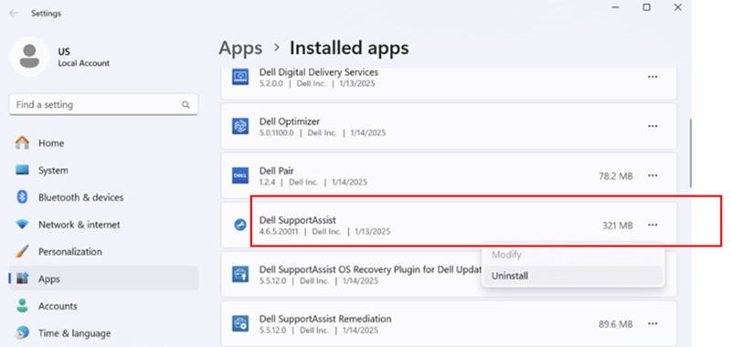 Apper installert Apper
