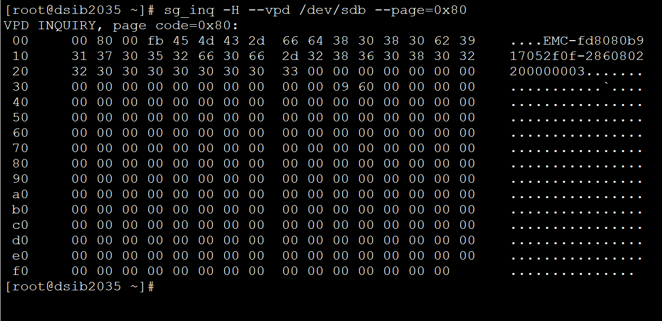 inquiry against the 16 GB RDM