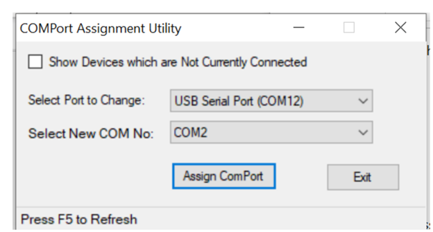 COMPort Assignment Utility