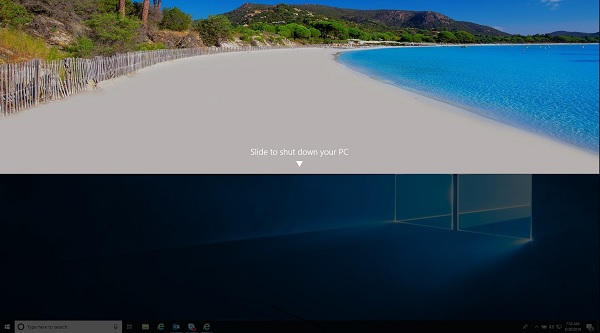 Deslice el dedo para apagar la pantalla
