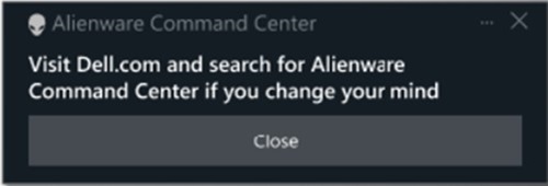 Visit Dell.com if you change your mind on-screen message