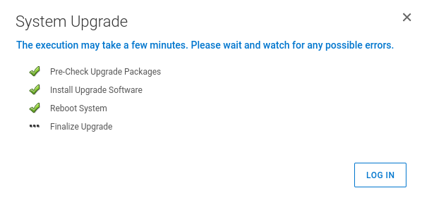 Kliknutím na tlačítko PŘIHLÁSIT se dokončete upgrade