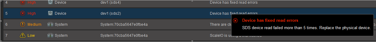 device has fixed read errors
