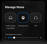 Manage Noise Panel