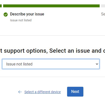 Seleccionar problema no incluido 