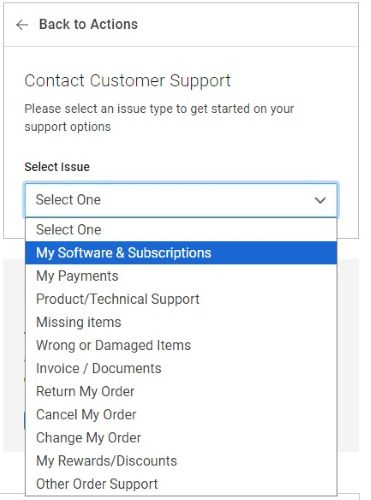 Comuníquese con el soporte al cliente 