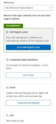 seleccione Email o Call