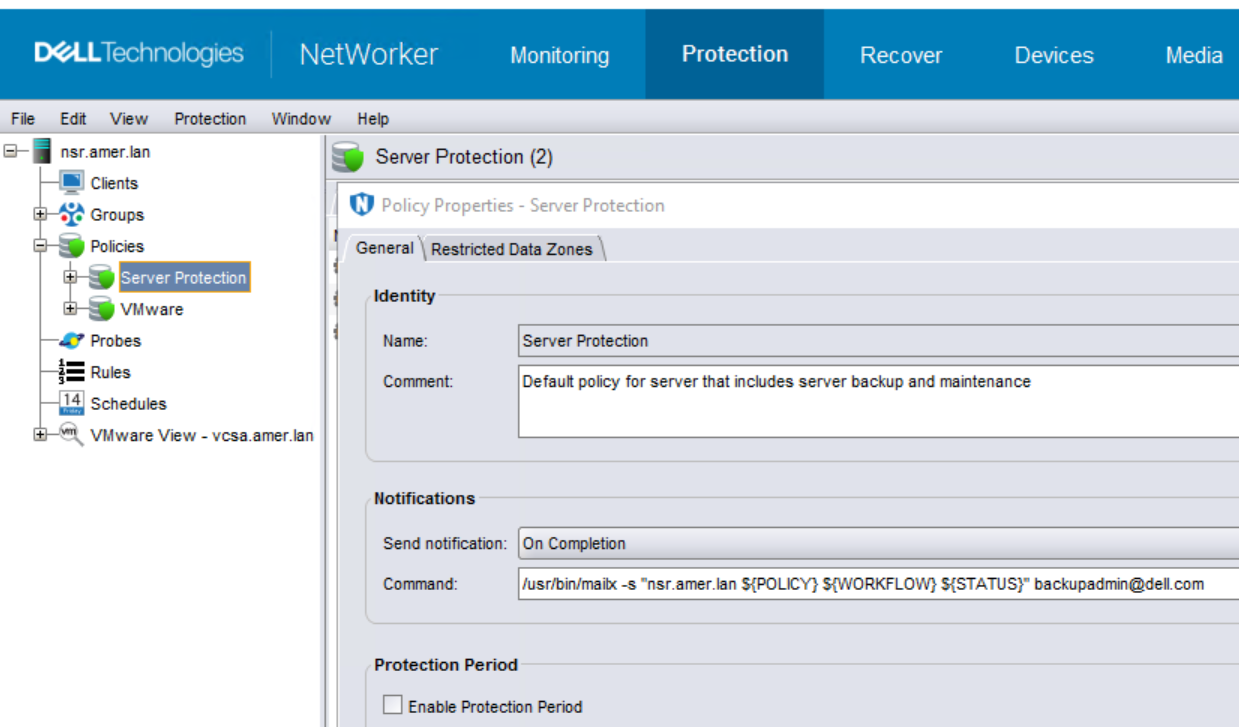 Eksempel på mailkommando