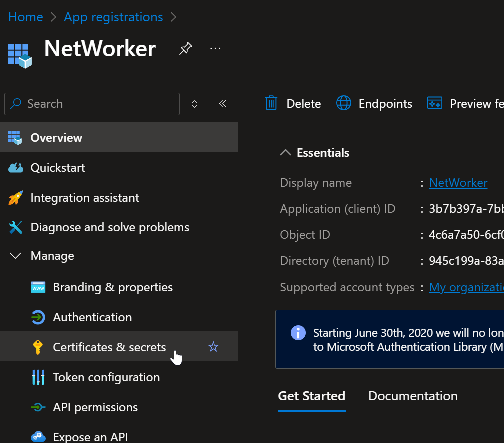 Options de gestion des ressources d’application