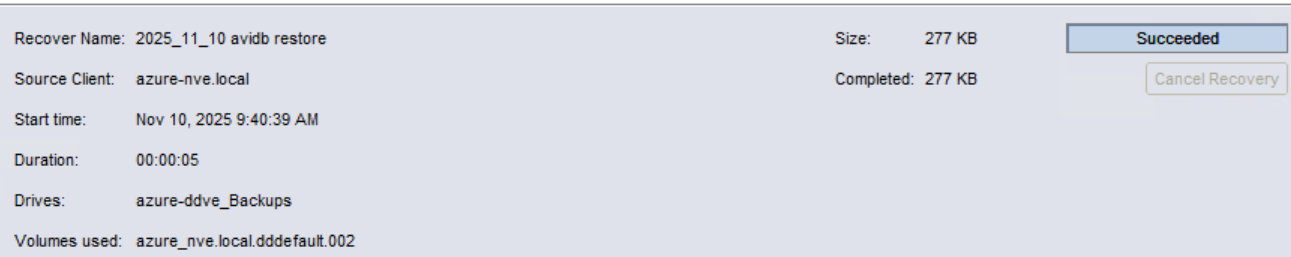 Sessione di ripristino