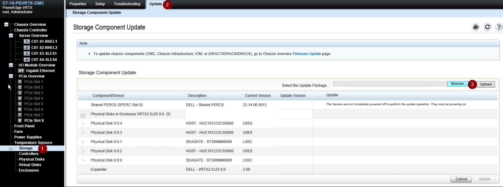 ディスク ステージ 1 を更新する方法