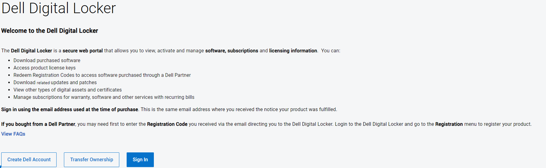 DELL Digital Locker 登入影像