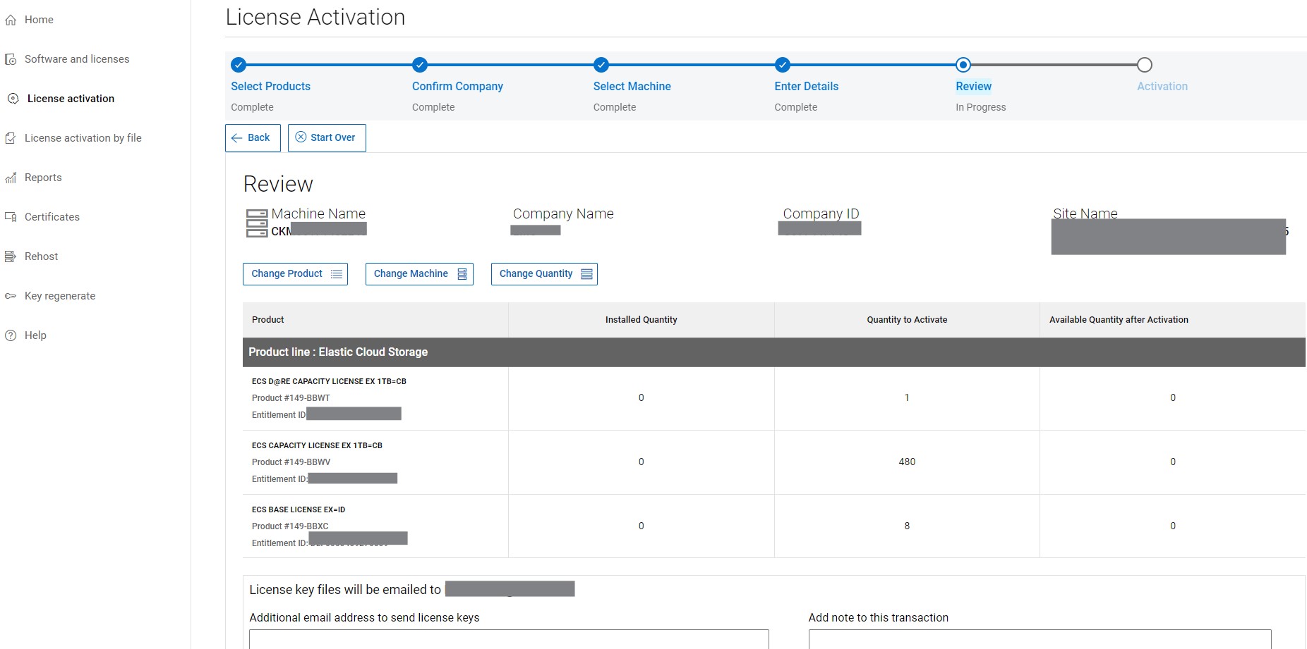 Examen de l’activation de Software Licensing Central