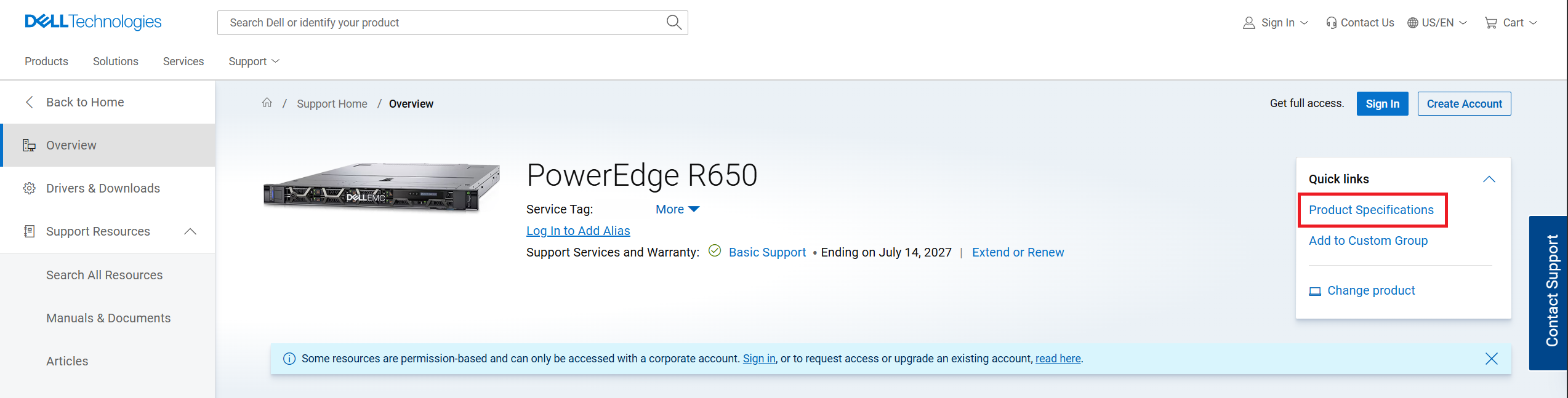 Seleziona le specifiche del prodotto