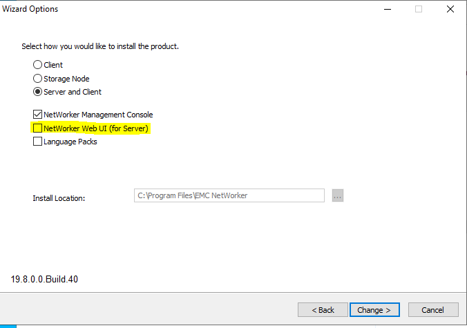Menu Reinstalla sul pannello di controllo