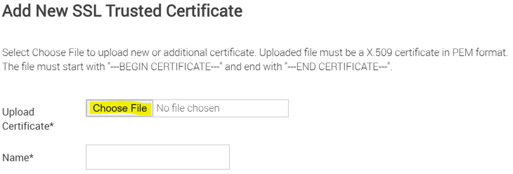 Přidat nový certifikát
