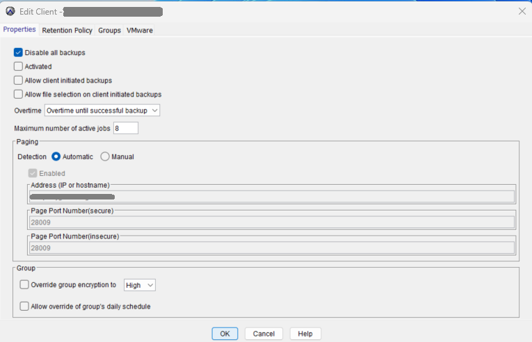 Modifica del client proxy mediante la console Avamar Administrator