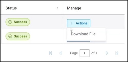 My Account、Bulk Files、Action、Download File