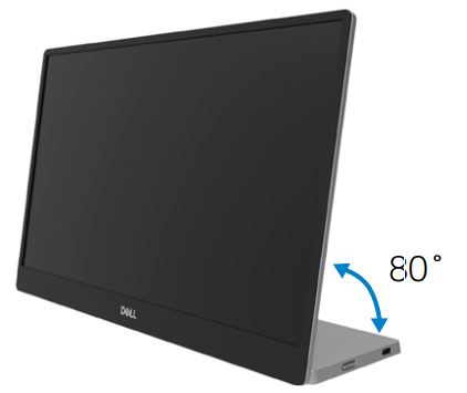 Ajuste de inclinação no monitor Dell P1424H