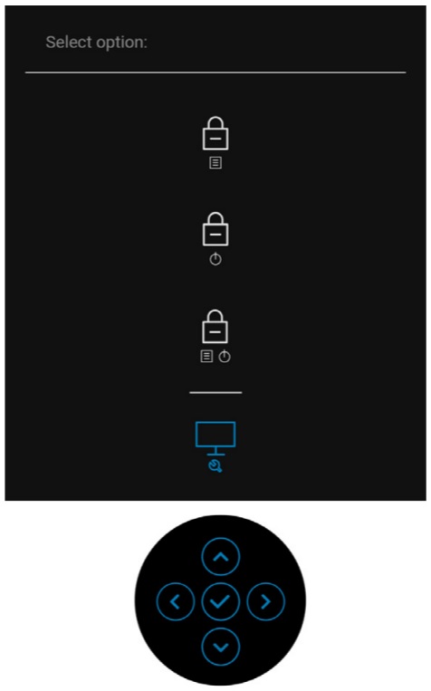 Bildet viser OSD-menyen