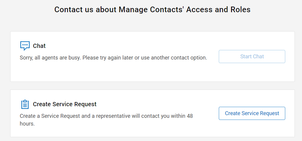 Neem contact op met supportopties chatten en serviceaanvragen aanmaken
