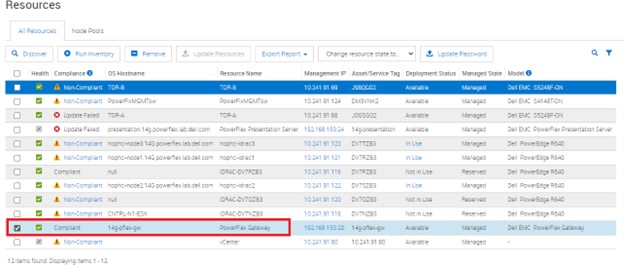 PowerFlex Manager-ressourcer