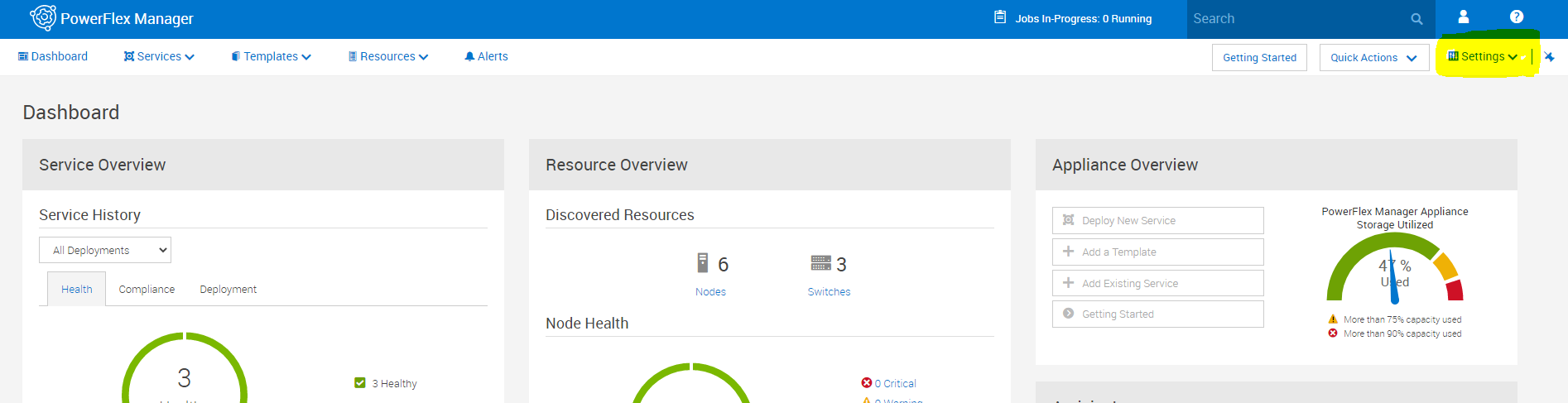 Generación de un paquete de registros de PowerFlex, paso 1