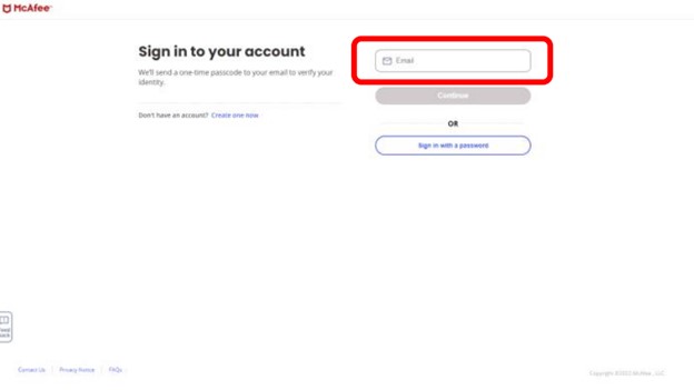 Accedi con indirizzo e-mail