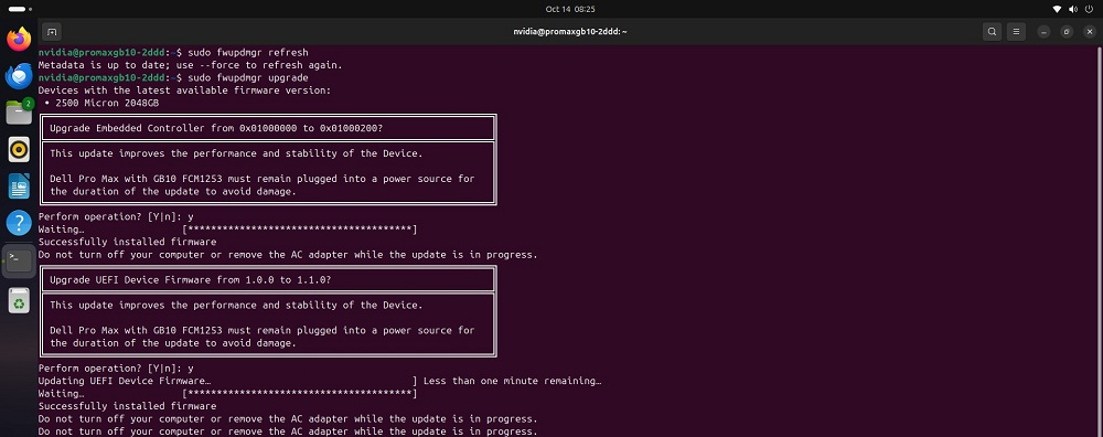 Terminal de Ubuntu, comando sudo apt update
