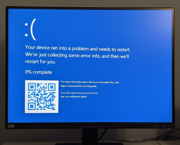 HYPERVISOR_ERROR blauw scherm