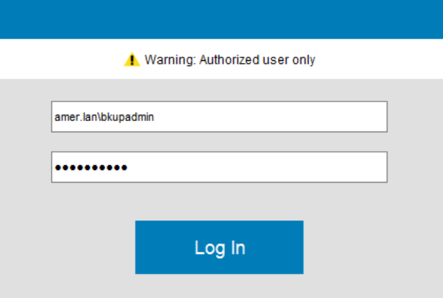 Eksempel på pålogging med en ekstern bruker