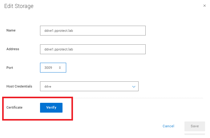 Screenshot of Certificate Verify showing after changing ports