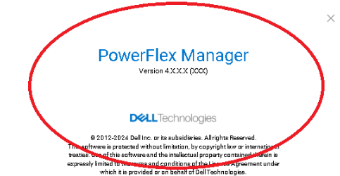 Špatná verze nástroje PowerFlex Manager