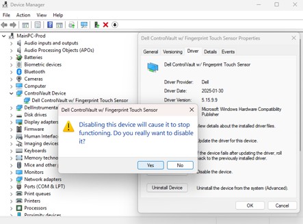 Esempio 2 di ControlVault