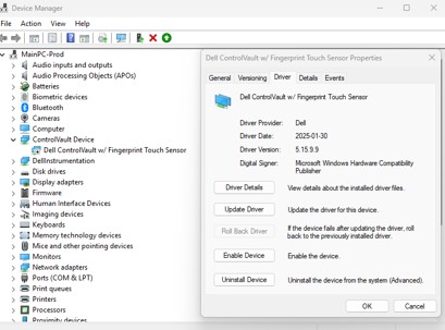 Esempio 6 di ControlVault 