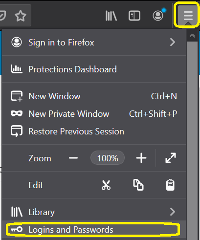 Scheda delle impostazioni del web browser Firefox