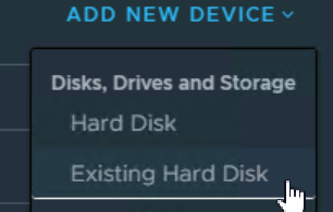 Ajout d’un disque dur existant
