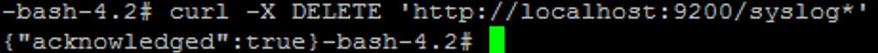 salida de curl -X DELETE 'http://localhost:9200/syslog*'