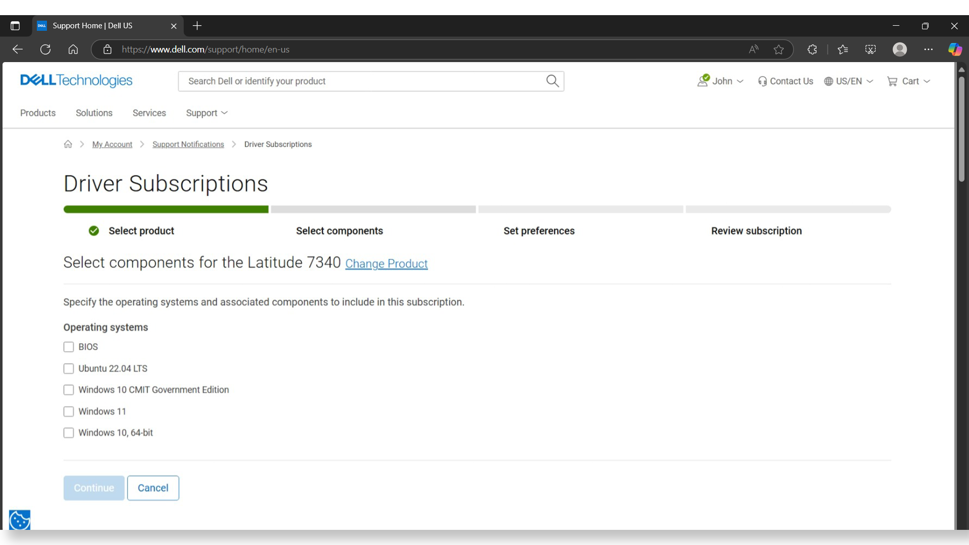 Create driver subscriptions or alerts