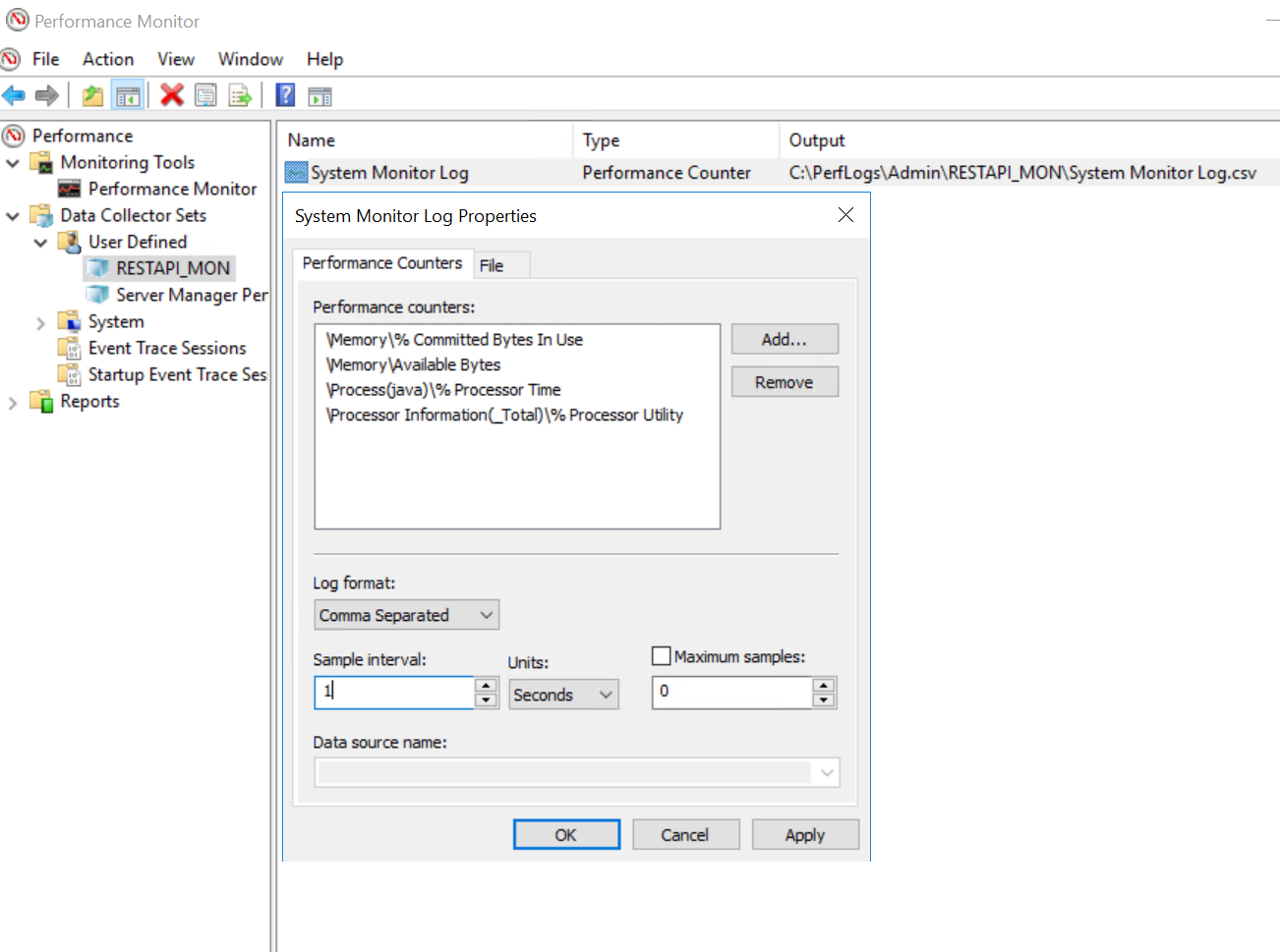 Procmon data collector