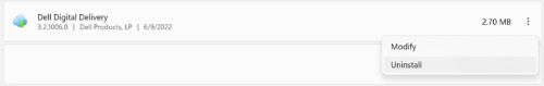 Dell Digital Delivery deinstallieren